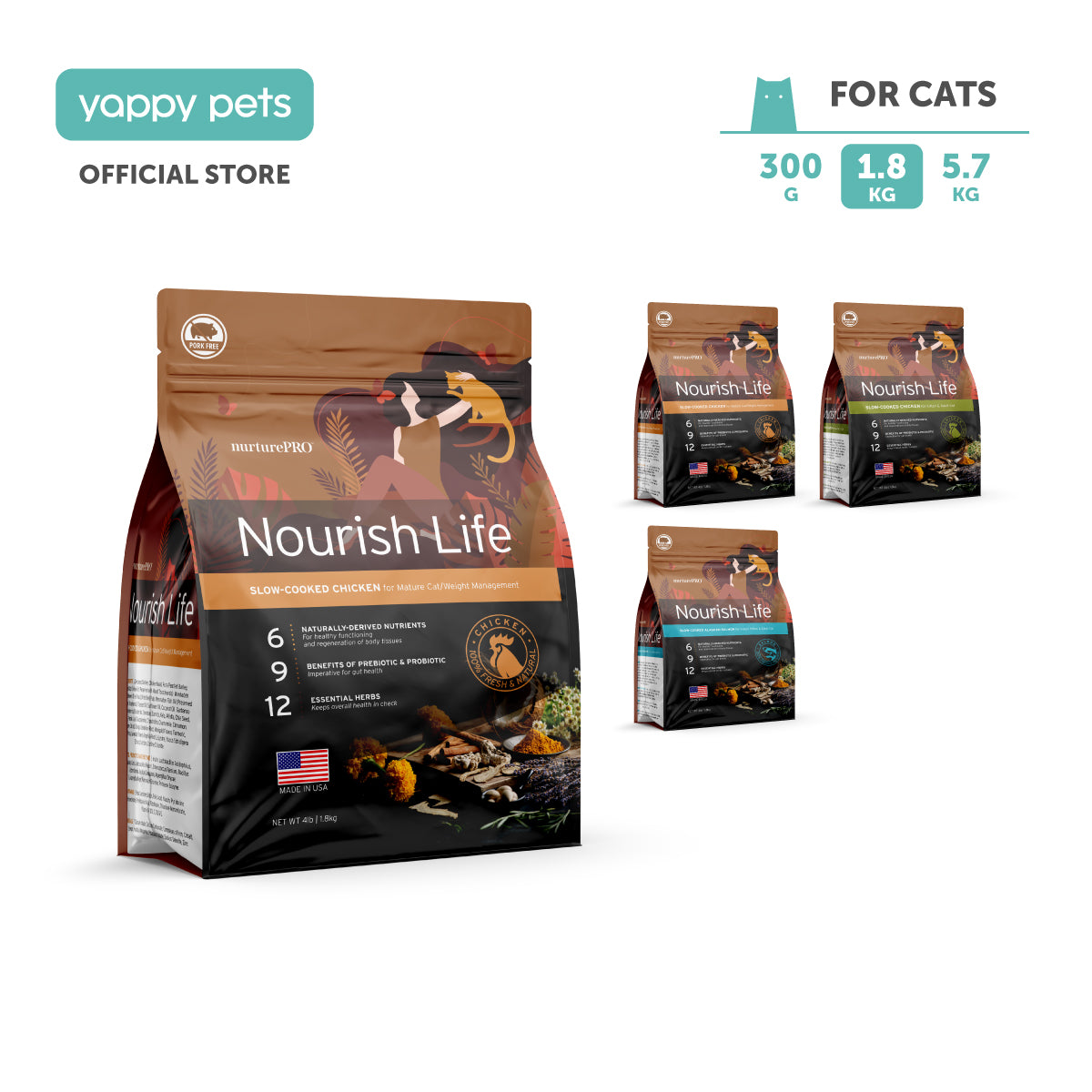 nurturepro™ Nourish Life Slow-cooked Dry Cat Food 1.8kg