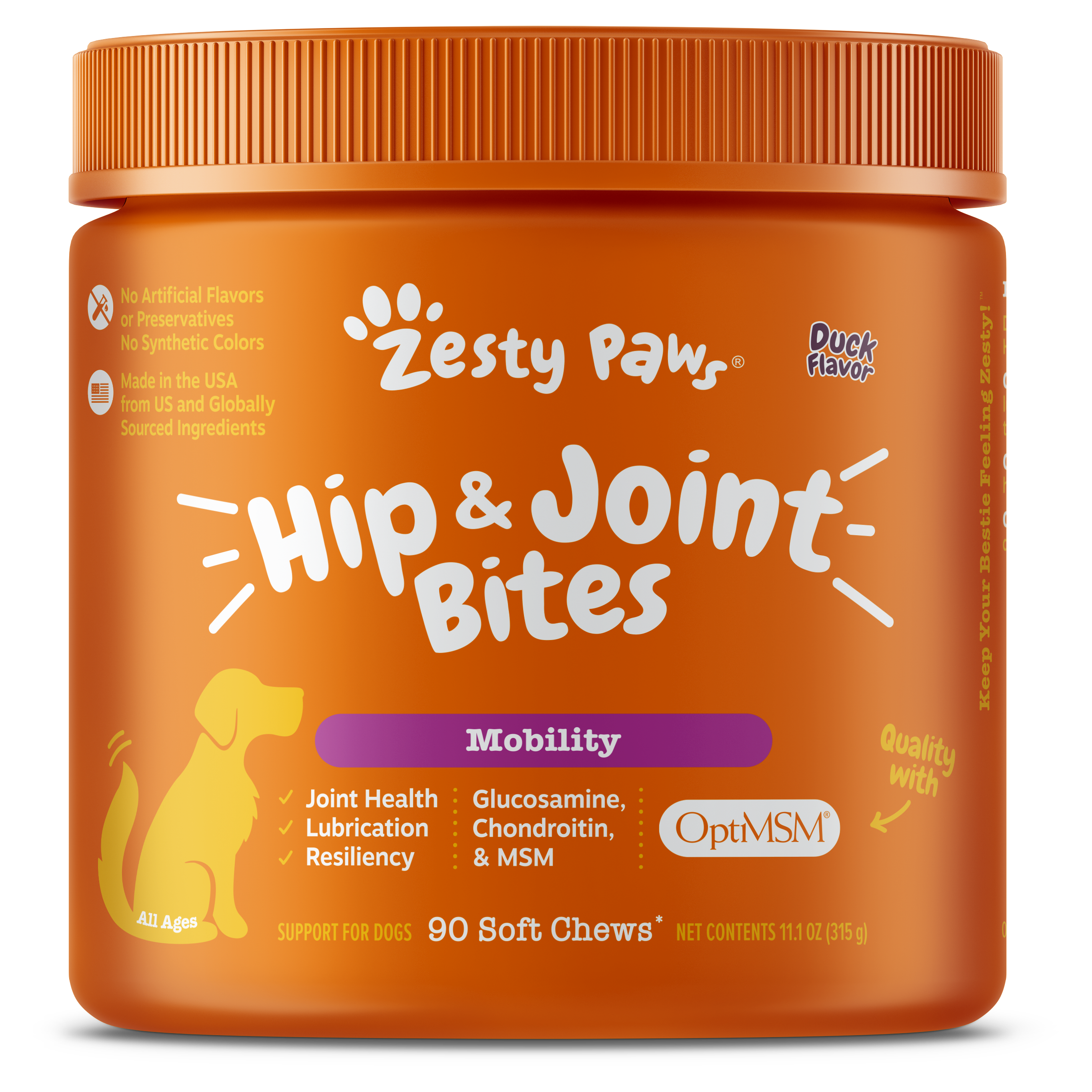 Zesty Paws Hip & Joint Bites Dog Supplements 90ct