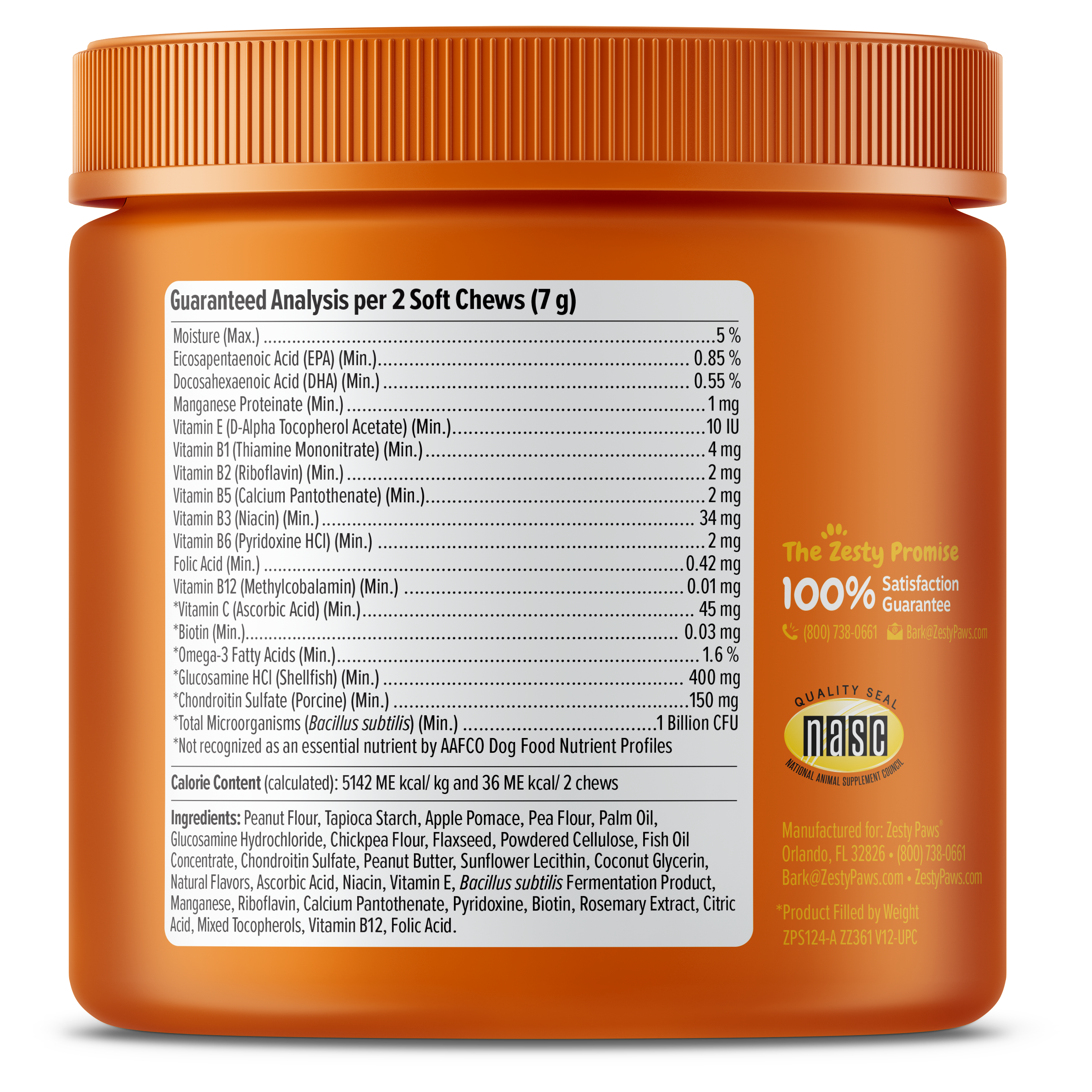 Zesty Paws 8-in-1 Multivitamin Bites Dog Supplements 90ct