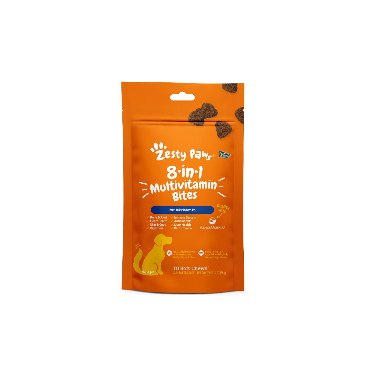 Zesty Paws Probiotic Bites Dog Supplement Trial Pack 10 Chews