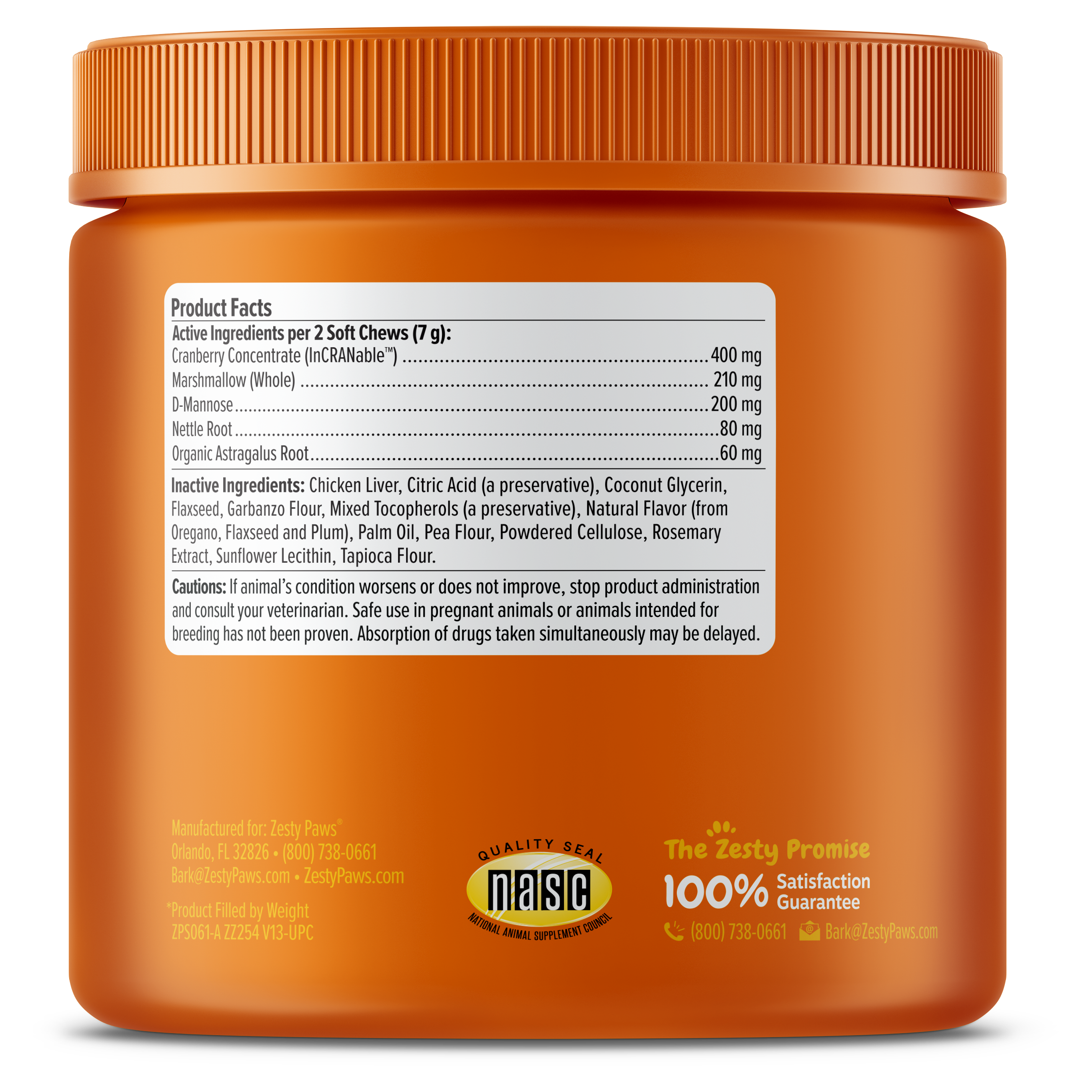 Zesty Paws Urinary Tract Bites Dog Supplements Chicken 90ct