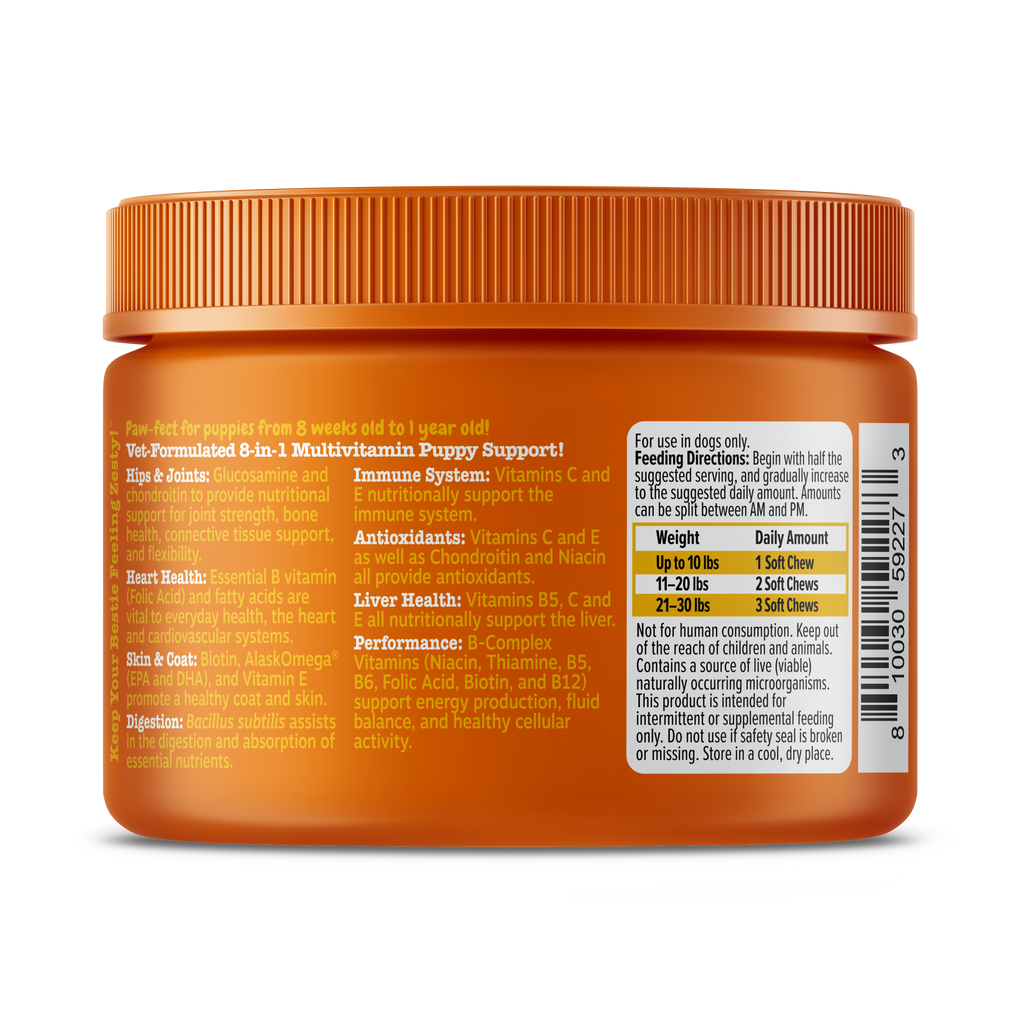 Zesty Paws 8-in-1 Multivitamin Bites Puppy Supplements Chicken 90ct