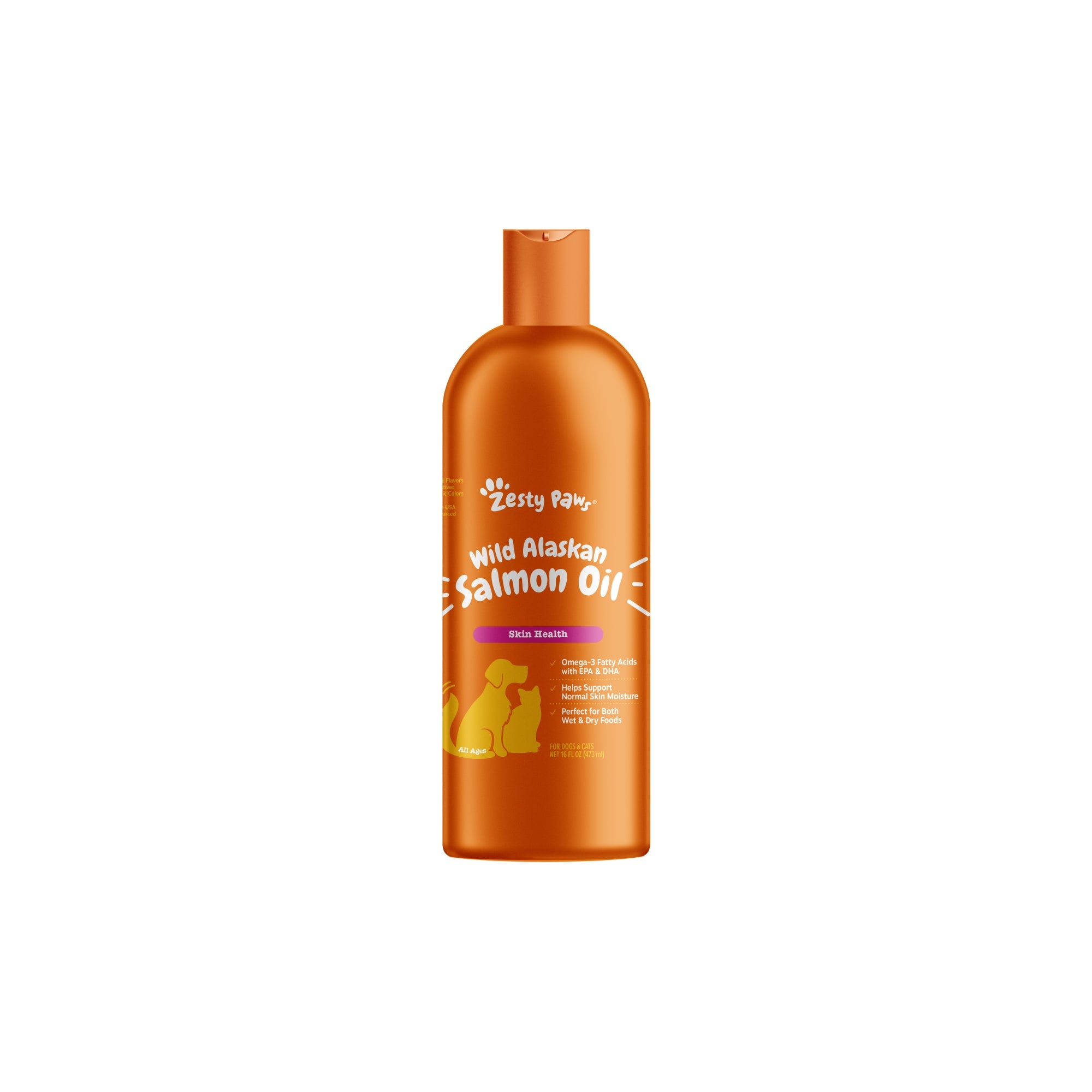Zesty Paws Pure Wild Alaskan Salmon Oil Supplement for Cats and Dogs