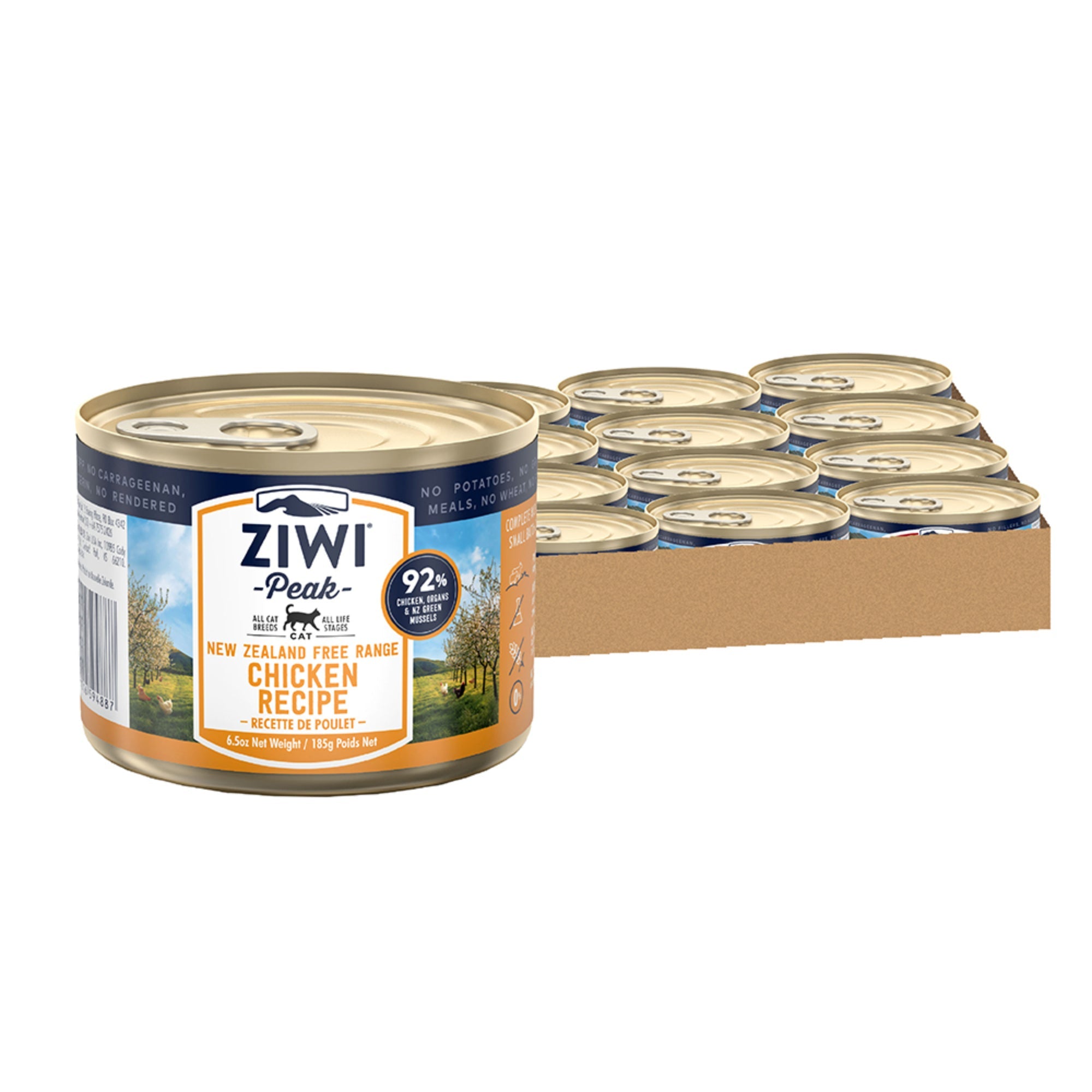 Ziwi Peak Originals Wet Cat Food 185g x 12 (Carton)