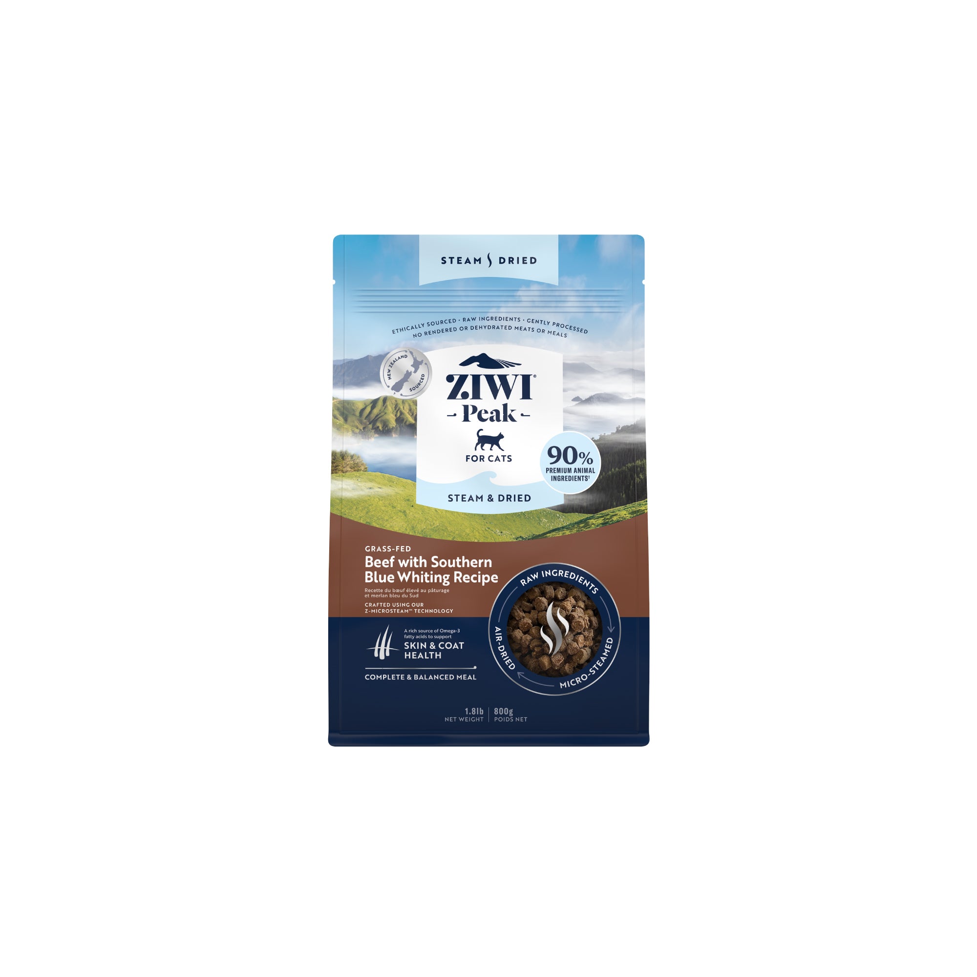 Ziwi Peak Steam & Dried Cat Food 800g