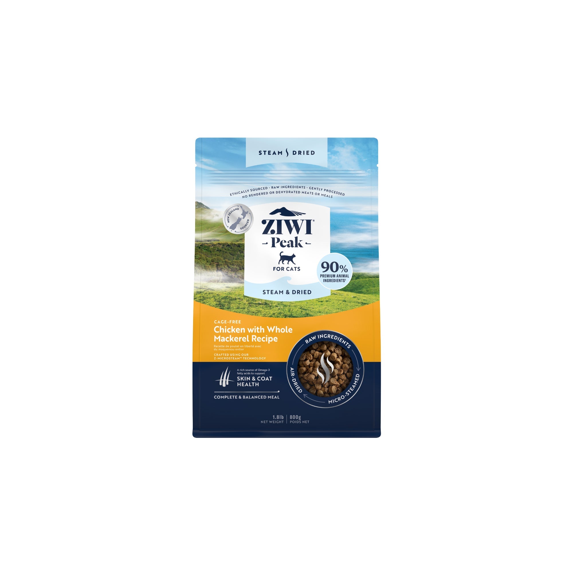 Ziwi Peak Steam & Dried Cat Food 800g